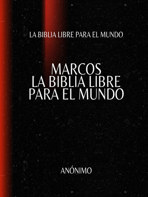 Cover image for Marcos. La Biblia Libre para el Mundo